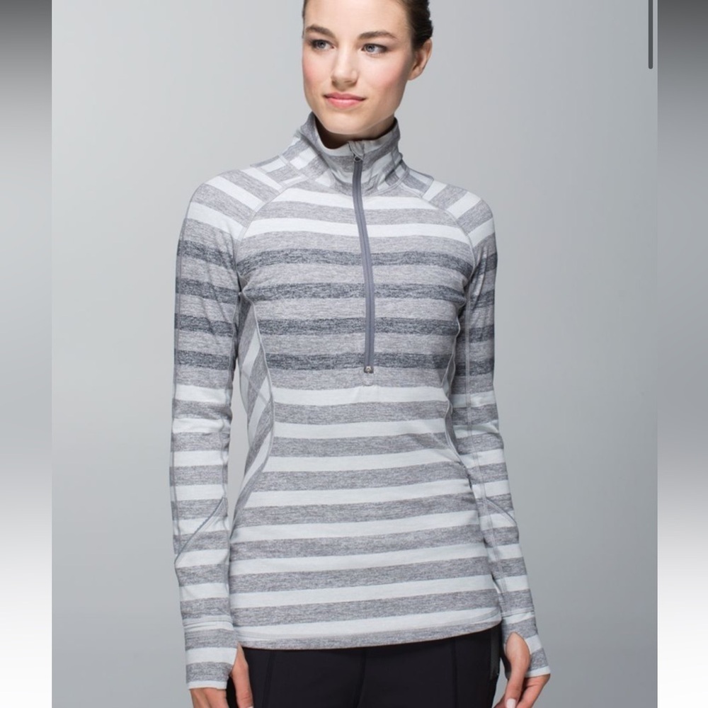 Lululemon Race Your Pace in Marshmallow Stripe Heathered Slate